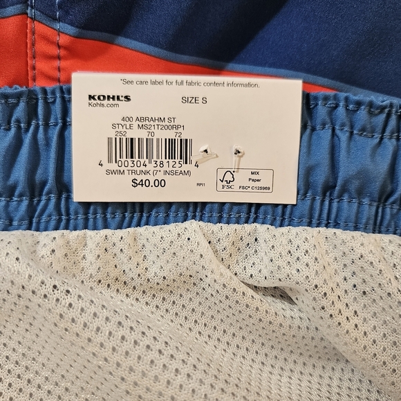 NWT Sonoma Mens Swim Trunks Size Small - Picture 4 of 5